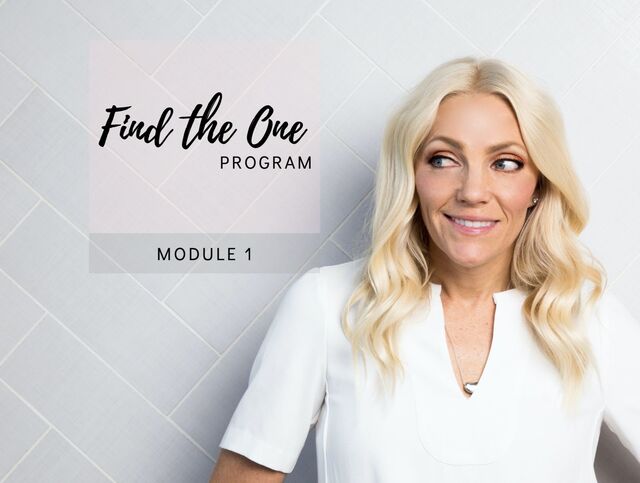 Module 1 title card of the Find The One program, showing Kellie Hatch
