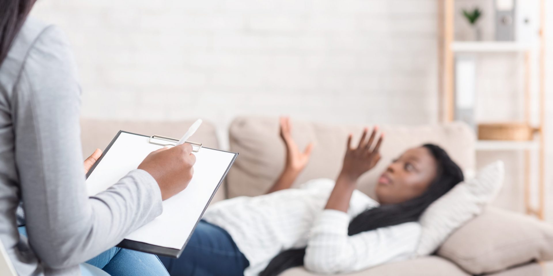 Woman finding calm and peace through anxiety therapy